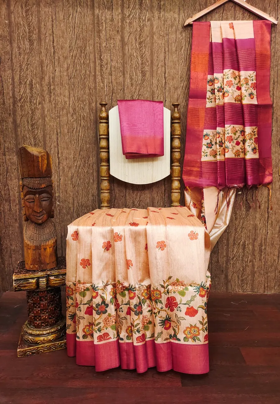 Beautiful Soft Tussar Silk Saree